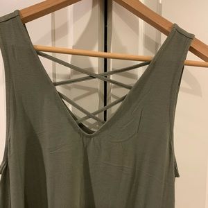 Army green summer dress